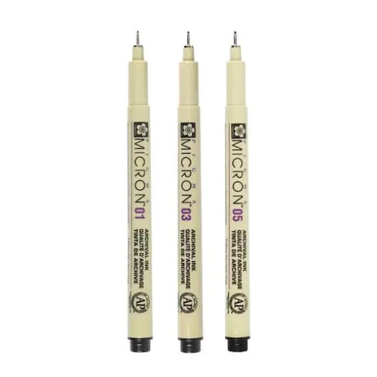 Pigma&reg; Micron&trade; Fine Line Black 3 Piece Pen Set {4}