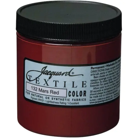 Jacquard&reg; Textile Color Fabric Paint, 8oz. Mars Red {1}