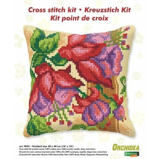 Orchidea Cushion Cross Stitch Kit Exotic Flowers {3}