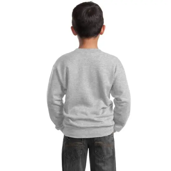 Port & Company&reg; Youth Core Fleece Crewneck Sweatshirt Ash {6}