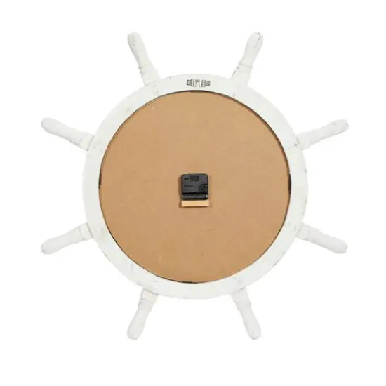 Blue Coastal Wood Wall Clock {6}