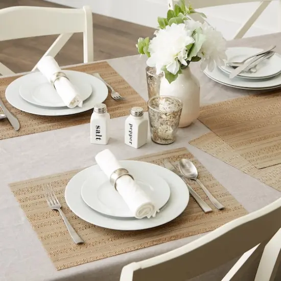 DII&reg; 17" Metallic Gold Basket Weave Placemats, 6ct. {3}