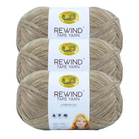 3 Pack Lion Brand&reg; Rewind&trade; Tape Yarn Willow {1}