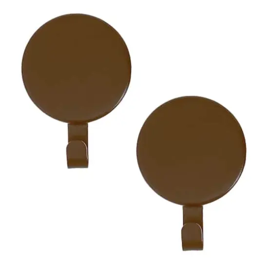 Haute Decor 3.75" Attract Magnetic Textured Wreath Hanger, 2ct. Brown {1}