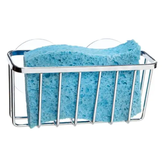 Kitchen Details Chrome Suction Cups Sponge Holder {3}
