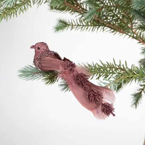 Hello Honey&reg; 7.25" Multicolor Foam Feather Bird Clip-On Ornament Set {4}