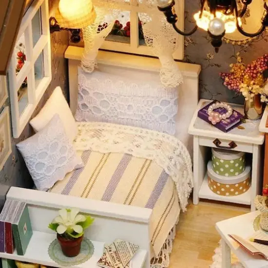 Wizardi Miniature Roombox Summer Terrace Dollhouse Kit {4}