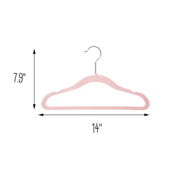 Honey Can Do Pink Slim Profile Rubber Kids Hangers, 10ct. {5}