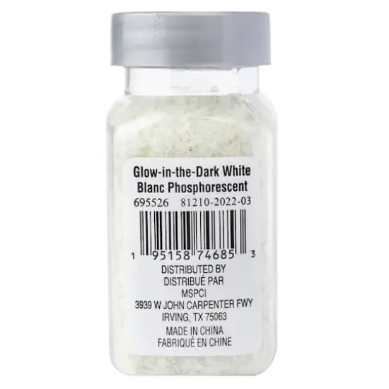 Glow-in-the-Dark Hexagon Specialty Glitter by Recollections&trade; White {4}