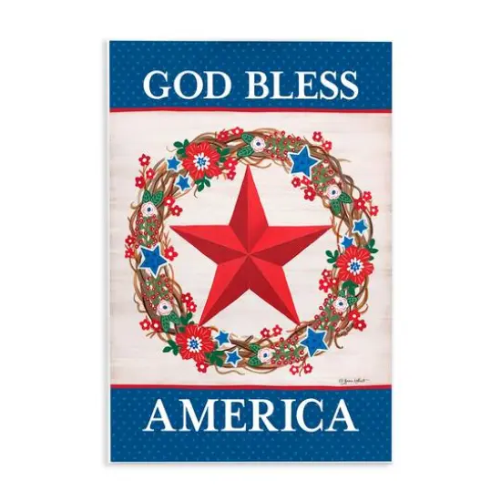 Stupell Industries God Bless America Wreath Wall Plaque Art {1}