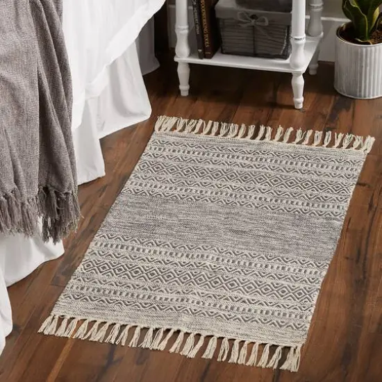 DII&reg; Gray Textured Dobby Hand-Loomed Rug, 2ft. x 3ft. {6}