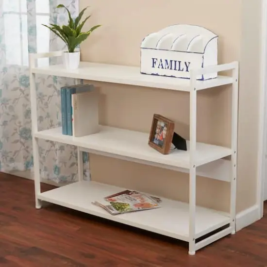 Household Essentials Jamestown 42" Wide Bookshelf White {3}