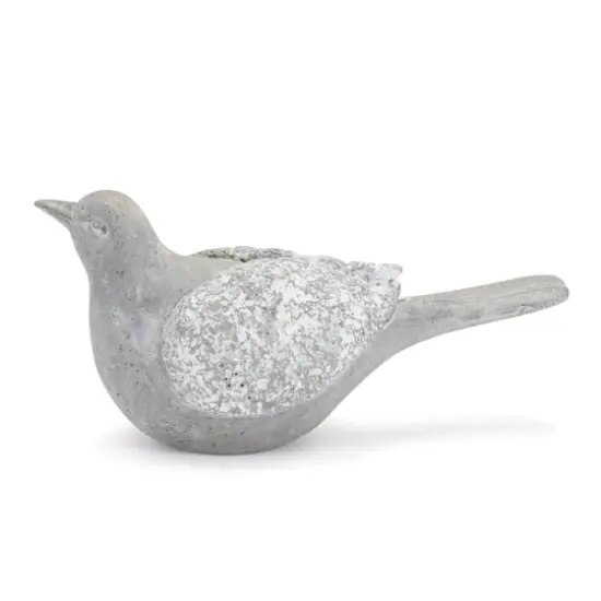 Faux Stone Garden Bird Figurines Set {4}