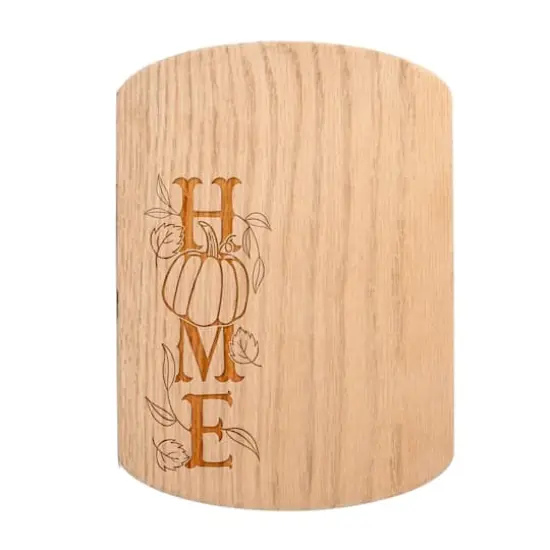 Home Pumpkin 11" x 8" Redwood Oval Cutting Board {1}