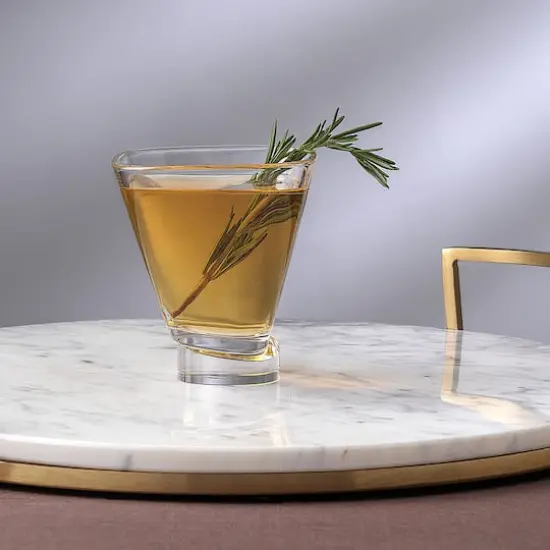 JoyJolt&reg; 7.5oz. Aqua Vitae Square Off Base Martini Glasses, 2ct. {3}