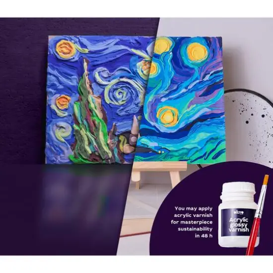 OKTO Sensory Art 3D Vincent Van Gogh Starry Night Clay Painting Kit {5}