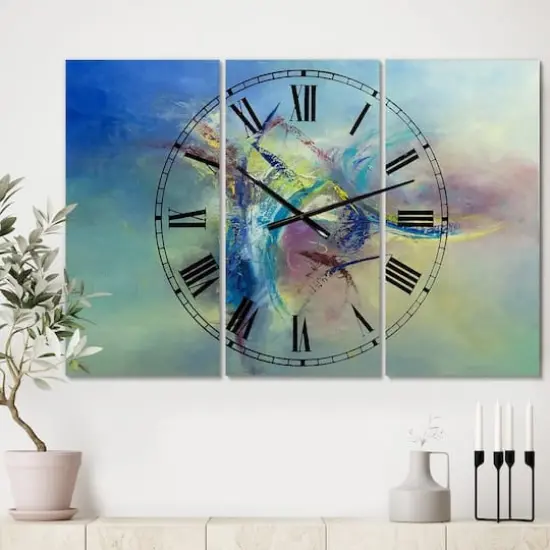 Designart Focused Intention Large Multipanel Wall Clock {3}