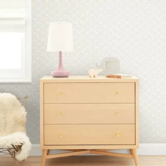 RoomMates Coastal Scallop Peel & Stick Wallpaper Beige {8}