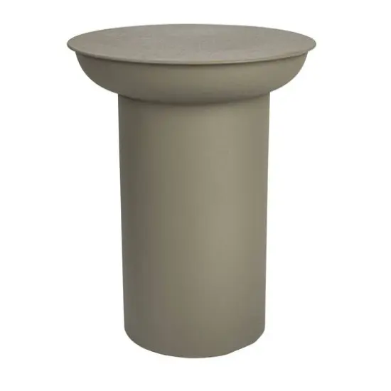 Hello Honey&reg; 19" Modern Textured Metal Side Table Gray {2}