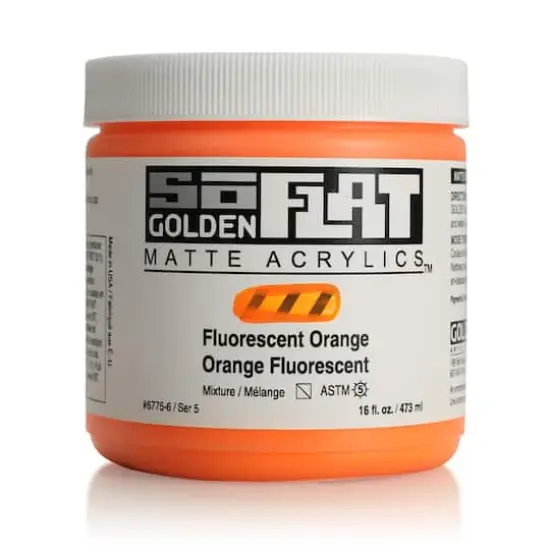 Golden&reg; SoFlat Matte Acrylic Paint, 16oz. Fluorescent Orange {1}