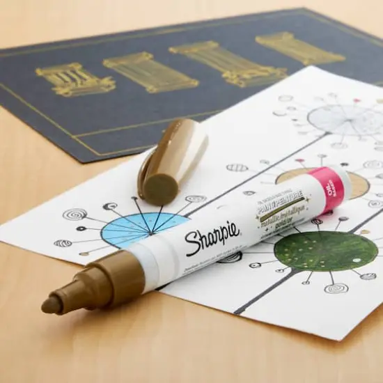Sharpie® Medium Point Oil-Based Paint Marker Metallic Gold {3}
