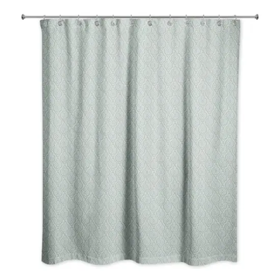 Quatre Shower Curtain Green and Blue {1}