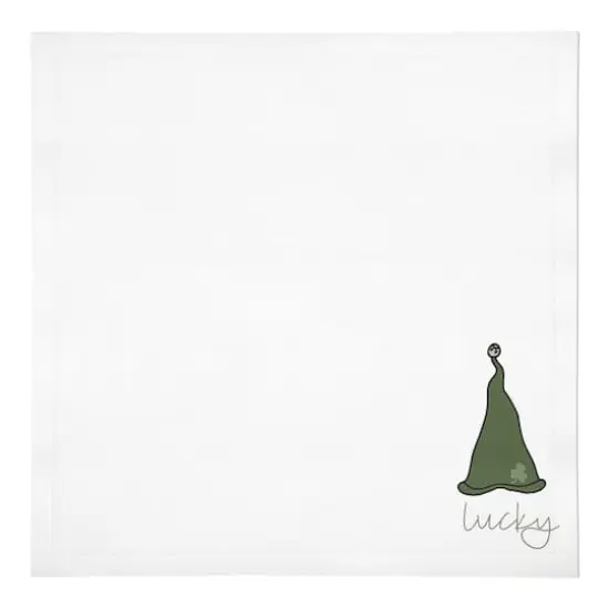 Leprechaun Gnome Napkin 10" x 10" Cotton Twill Napkin {1}