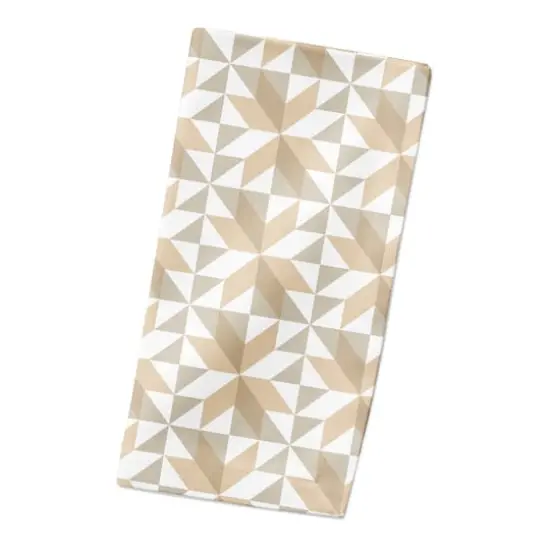 Neutral Barn Star Pattern Cotton Twill Napkin {3}