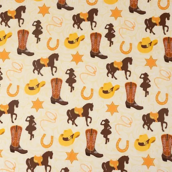 SINGER Western Cowgirl Cotton Fabric {1}