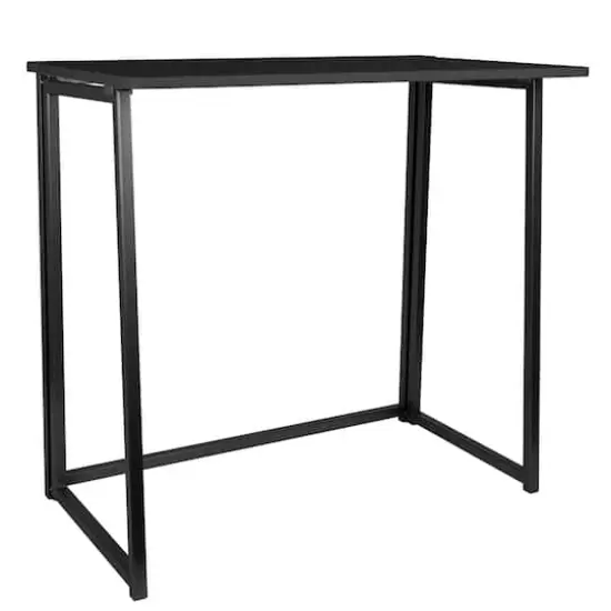 Organize It All 29" x 18" x 32" Foldable Scratch-Resistant Desk Black {9}