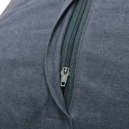 Hello Honey® 20" Square Quilted Velvet Pillow Cover with Channel Stitch Blue {6}