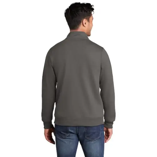 Port & Company® Core Fleece Cadet Full-Zip Adult Unisex Sweatshirt Charcoal {6}