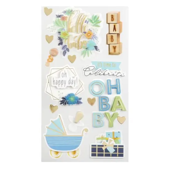 Blue Hello Baby Stickers by Recollections&trade; {1}