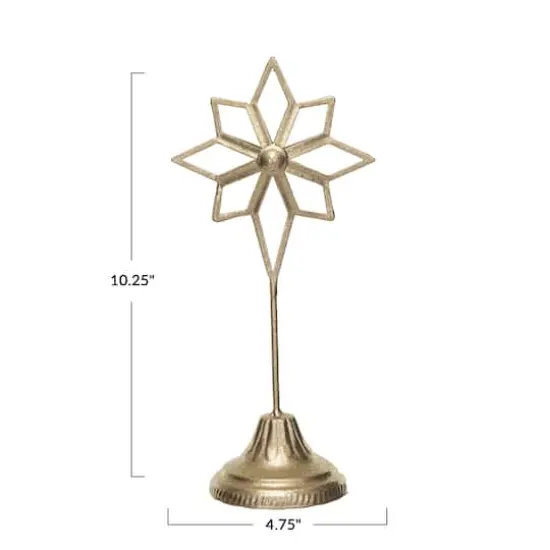 Hello Honey&reg; 10.25" Gold Metal Star Decor on Stand {5}