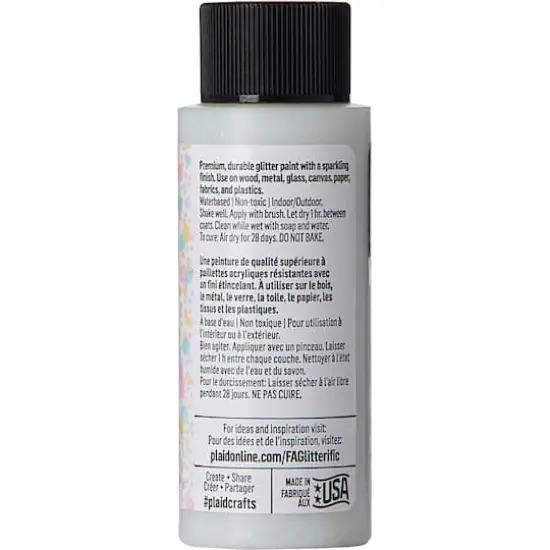 FolkArt&reg; Glitterific Pop&trade; Acrylic Paint, 2oz. Snowfall {4}