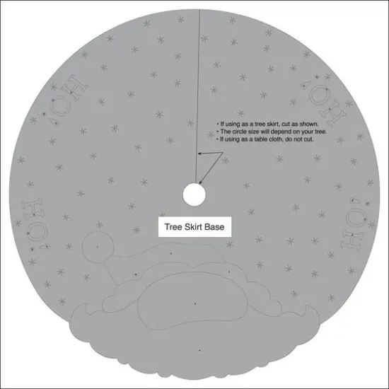 Bucilla&reg; Jolly Santa Felt Tree Skirt Kit {6}