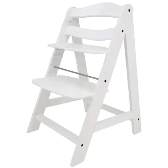 509 Crew Sky White Wooden Adjustable Kid's Chair & Footrest {5}