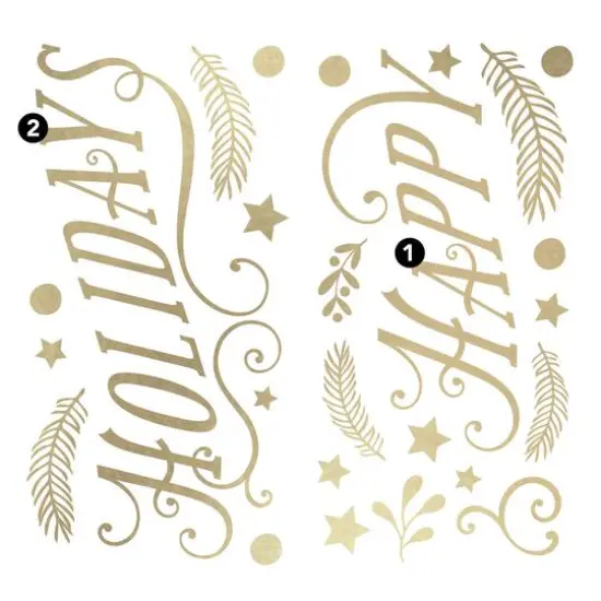 RoomMates Happy Holidays Peel & Stick Wall Decals with Metallic Ink {5}
