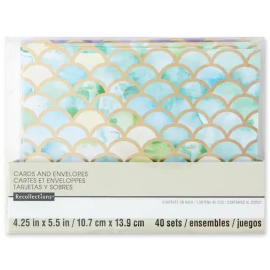 Assorted Mermaid Coast Cards & Envelopes by Recollections&trade;, 4.25" x 5.5" {8}