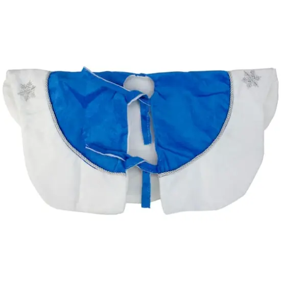 45.5" Blue & White Ford Scalloped Christmas Tree Skirt {3}