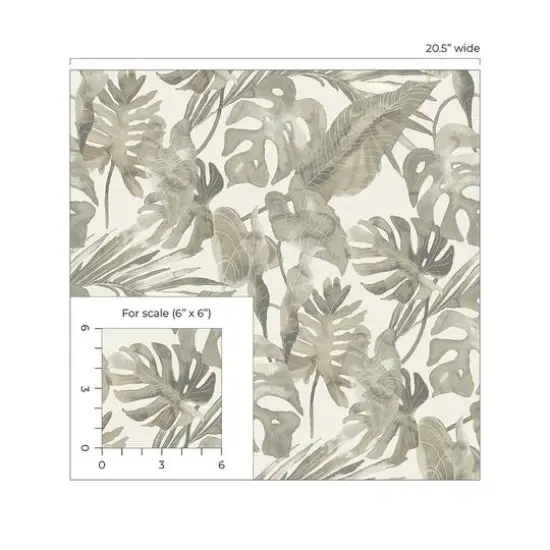 Tommy Bahama Falling Fronds Peel & Stick Wallpaper Dusk {6}