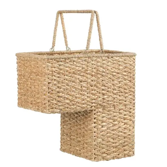 Hello Honey&reg; 16" Woven & Natural Bangkuan Rope Stair Basket with Handles {1}