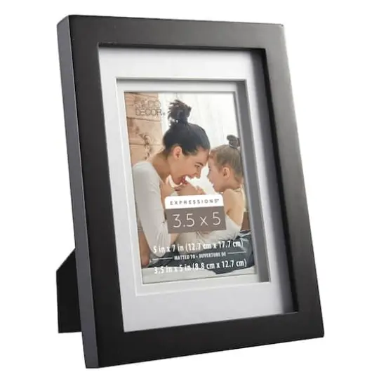 Expressions&trade; 3.5" x 5" Black Frame with Double Mat by Studio D&eacute;cor&reg; {5}