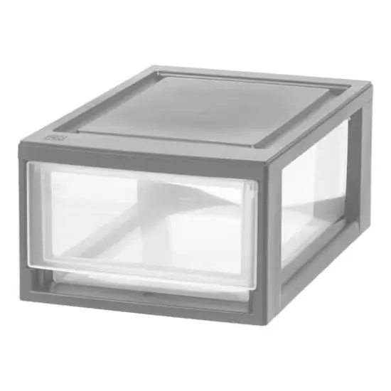 Iris&reg; Gray Small Stacking Drawer, 5 Pack {11}