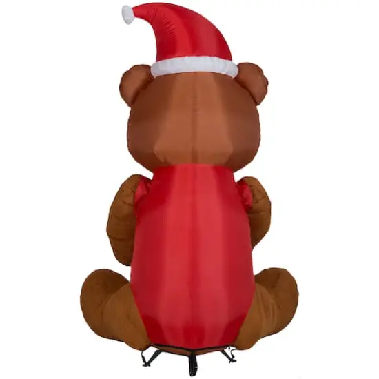 6ft. Airblown&reg; Animated Inflatable Drummer Boy Teddy Bear {3}