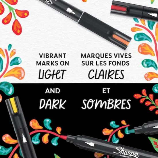 Sharpie&reg; Black & White Brush Tip Creative Markers {6}