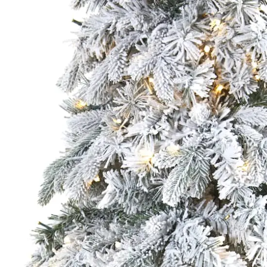 8ft. Pre-Lit Vermont Mixed Pine Artificial Christmas Tree, Clear LED Lights {4}