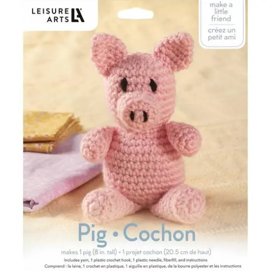 Leisure Arts&reg; Pig Crochet Friend Kit {1}