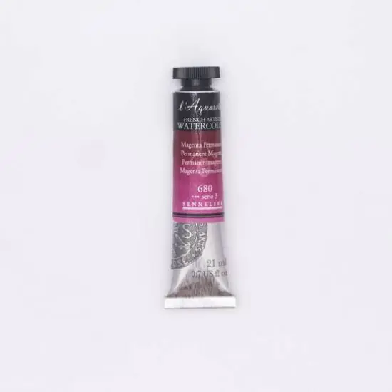Sennelier French Artists' Watercolor, 21mL 680 Permanent Magenta S3 {1}