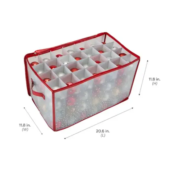 Simplify Clear & Red Ornament Organizer {6}